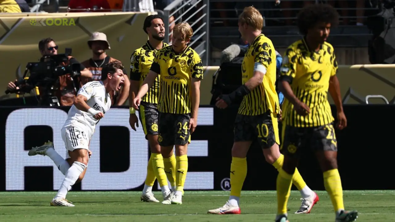 ريال مدريد يحسم نصف المهمة أمام دورتموند في شوط أول مثالي بكأس العالم للأندية 2025 16 مباراة ريال مدريد ضد دورتموند