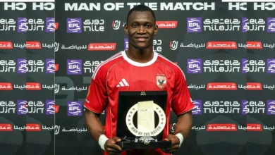 أليو ديانج رجل مباراة الأهلي والإسماعيلي في الدوري المصري